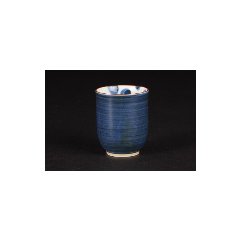 Hasamiyaki 73035 Yunomi Cup Hyottoko Pattern, Blue