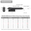 Justech 12V Heavy-Duty Linear Actuator 450lbs/2000N-6inch/150mm Silent IP54 Electric Actuator