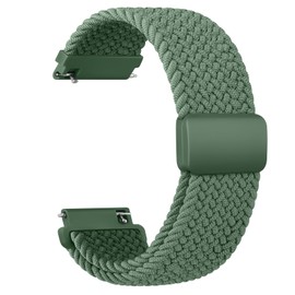 Braided Band Compatible with Garmin Venu/Venu Sq/Venu 2 Plus Watch Band Women Men, 20mm Soft Nylon Sport Replacement Strap for Garmin Venu Watch Band (Green)