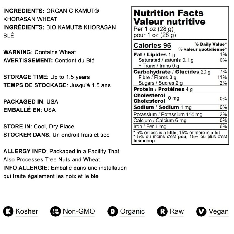 Food to Live Organic KAMUT Khorasan Wheat Flour, 10 Pounds