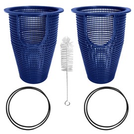 GLSJA Etotel 070387 Pool Pump Strainer Basket Replacement Kit (2 Blue Baskets + 2 O-Rings + 1 Stainless Steel Brush) – Heavy Duty Filter Basket for Hayward, Pentair, and Compatible Pool Pumps