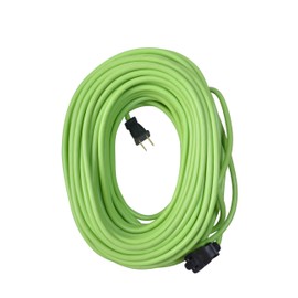 Southwire Outdoor Extension Cord - Flexible Weatherproof Power for Landscaping & Outdoor Lighting - SJTW Extension - 16 Gauge - 2 Prong - 120 Foot - Lime Green