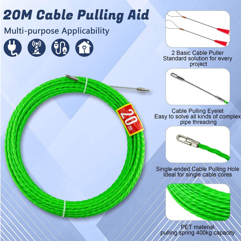 Retractable Spring 20 m, Diameter 4.5 mm - Cable Retraction