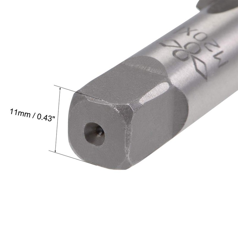 sourcing map Metric Hand Tap M20 Thread 1 Pitch 4
