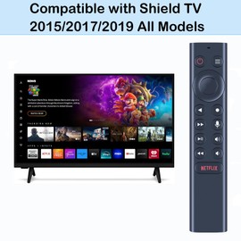 ZWP Voice Replacement Remote Control Compatible for NVIDIA Shield TV， NVIDIA Shield TV Pro and 2015 2017 2019 All Models, with Backlit Buttons Motion-Activated Customizable Menu Buttons