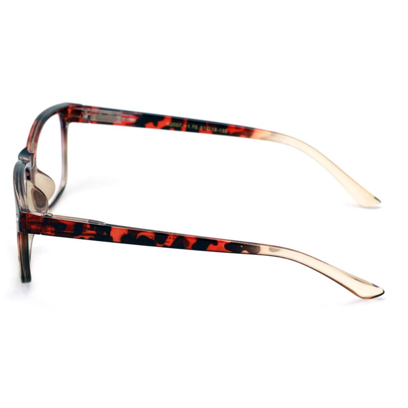 V.W.E. Rectangular Lightweight Reading Glasses - Anti-Reflective Coating - Spring