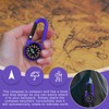 Pack of 10 Compass Keyrings, Mini Compass, Multifunctional Portable with