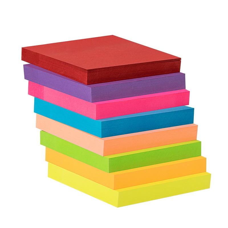 ZCZN 8 Assorted Colour Sticky Notes, 76 x 76 mm,100
