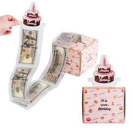 LOINFE Money Gifts Birthday Gift Box, Birthday Money Roll Surprise Box, Surprise Pop Up Money Gifts Box, DIY Gift Box, Birthday Gift Box for Parents, Children, Lovers, and Friends