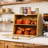 Joyvilla Double Layer Bamboo Bread Box for Kitchen Countertop, Bread