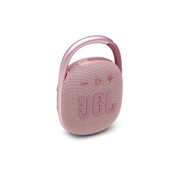 JBL CLIP4 Bluetooth Speaker, USB C Charging, IP67 Dustproof, Waterproof, Passive Radiator, Portable, 2021 Model, Pink, JBLCLIP4PINK