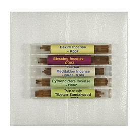 [Bosen2025] Tibetan Incense Sample Pack#1-5 Tubes Set - [Dakini Incense+Blessing Incense+Herbal Meditation Incense+Pythoncidere Incense+Top Grade Tibetan Sandalwood] - TIS551