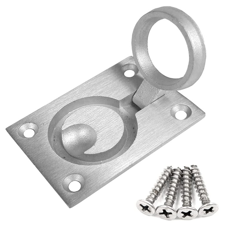 Mesee 2 Packs Flush Ring Pull Handle with Mount Screws