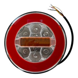 MelTruck® 3 Function Round Neon LED Rear Light Position Light Brake Light Indicator 12 V 24 V E9 for Cars Lorries Trailers