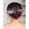 DeniferyBridal - Peine para el pelo, diseño clásico, color azul