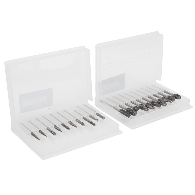 20pcs Woodworking Burr File Set Cemented Carbide Rotary Burrs Files