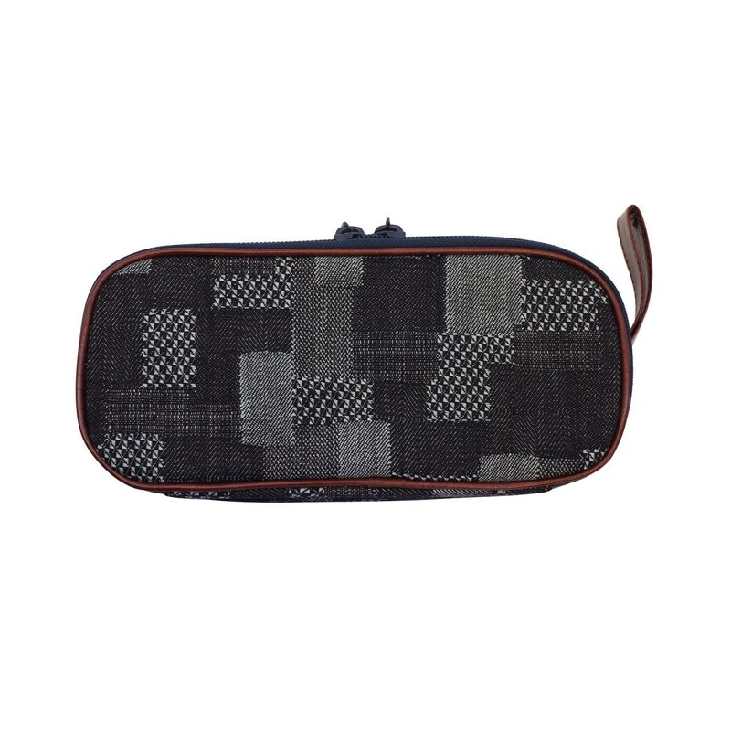 Denim Resonate Pen Case [Patchwork] Pencil Case Popular LDD-REPN-101