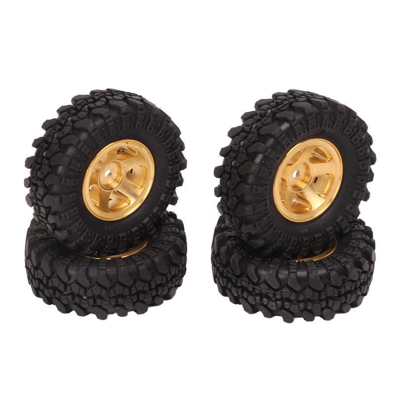1 Inch RC Tires Brass Wheel Hub Rubber RC Car