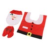 3Pcs Santa Toilet Seat Cover Rug Water And Tank Cover