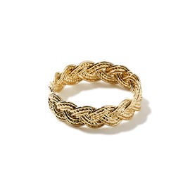 Ana Luisa Braided Gold Ring - Dainty Gold Ring - 14K Gold Plated Rings For Women - Braided Thin Stacking Ring - Simple, Minimalist Gold Ring - Gold Band With Woven, Textured Look - Hypoallergenic