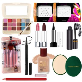 G4U Makeup Kit For Women & Girls With Eyeshadow | Foundation | Lipsticks | Compact | Mascara And More Beauty Products (Raksha Bandhan gift set) 34-57