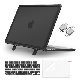 MOSISO Funda Compatible con MacBook Air 13.6 Pulgadas M5 A3449 M4 A3240 M3 A3113 M2 A2681 Case, Tarea Pesada Carcasa con Soporte Plegable&Cubierta de 