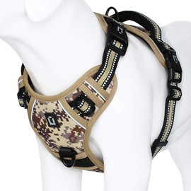 Dog Harness, No-Pull Dog Harness, Chest Harness for Small, Large, Medium Dogs, Soft, Breathable, Adjustable, Reflective Dog Harness, Anti-Pull with Padded Handle