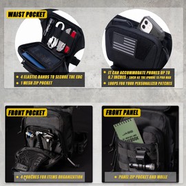 CLTAC Tactical Drop Leg Bag Utility Pouch Molle Pack for Outdoor Motorcycle Hunting Hiking with CCW Gun Holster