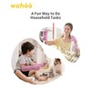 wahoo Skin-Friendly Cleaning Gloves, Reusable Dishwashing Gloves with Flocked Cotton