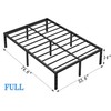 NEW JETO Metal Bed Frame,Full Size Bed Frame with Storage