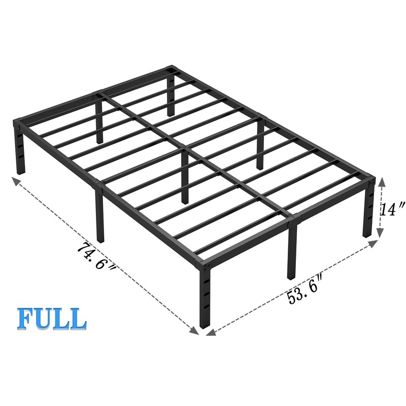 NEW JETO Metal Bed Frame,Full Size Bed Frame with Storage