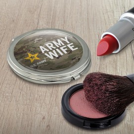 U.S. Army Wife Compact Travel Purse Handbag Makeup Mirror
