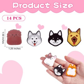 Ornaland 16 Pieces Acrylic Animal Dog Brooch Pins Set Cute Cartoon Puppy Badges Label Pins Creative Backpack Pins Jewelry for Jackets Clothes Hats Decorations
