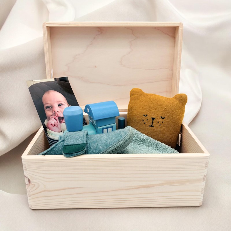 Erinnerungsbox Baby Heißluftballon personalisierte Erinnerungskiste Erinnerungsbox Geschenk zur Geburt Geburtsgeschenk