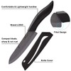 Updated Version Ceramic Knife Set 4-Piece with Sheaths (Includes 3"