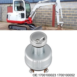 ECSiNG 6-Pin Ignition Switch with 2 Keys Compatible with Takeuchi Excavators TB125 TB135 TB145 TB175 TB228 TB235 TB250 Replace 1700100023 1700100052