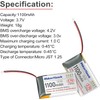 MakerHawk 3.7V 1100mAh LiPo Battery 102540 Rechargeable 1S Lithium Polymer