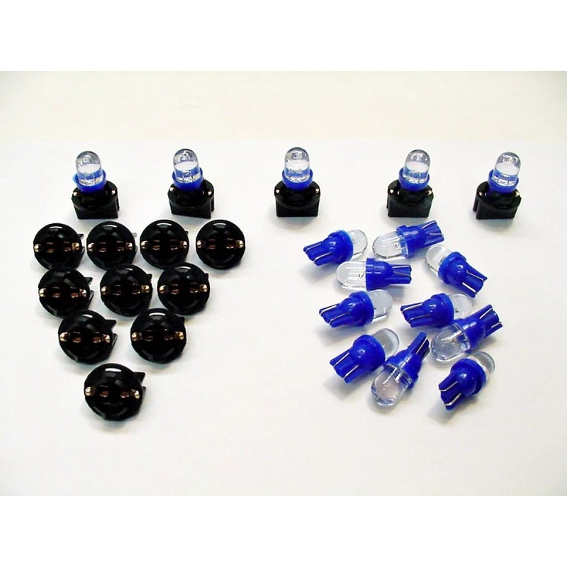 Lumiglow 15 Blue Domes LEDs Lights Bulbs 1/2" Sockets Instrument