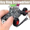 Treki Key Ring Screwdriver Set，8pcs Mini Pocket Keychain Screwdrivers Multifunction