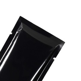 QQ Studio Multi Color Glossy Food Safe Confectionery Dessert SlickSeal™ Flat Bag with Tear Notch (200 Black, 4" x 6")