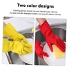KOMBIUDA 4 Pairs Reusable Rubber Cleaning Gloves Skid Dishwashing Household