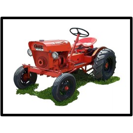 Power King Tractors New Metal Sign: Economy Lawn Tractor Featured, Large Size