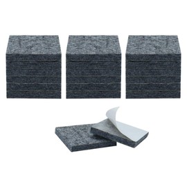 uxcell 20pcs Furniture Pads Square 3/4" Self-stick Non-slip Anti-scratch Felt Pads Floors Protector Gray
