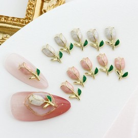 Tulip charms, flower charms, floral charms, spring nail supplies / 튤립파츠 플라워파츠 꽃파츠 봄네일재료