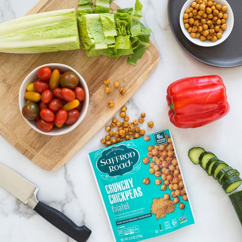 Saffron Road Organic Crunchy Chickpea Snacks-Gluten Free, Non-GMO, Halal, Kosher,