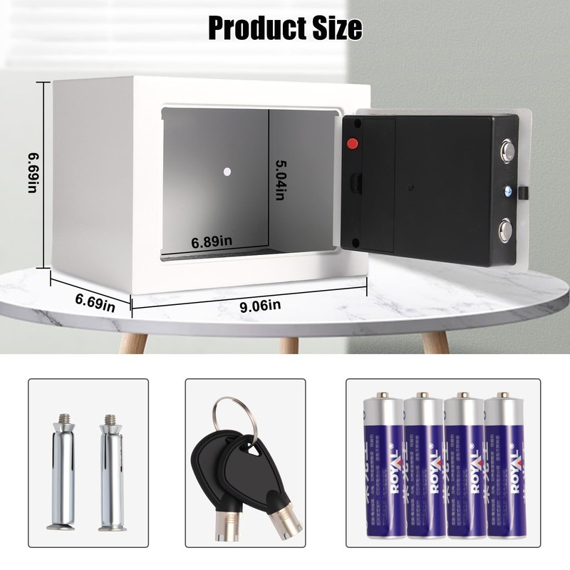 MAESTON Mini Electronic Safe Box with Digital Keypad & Keys,