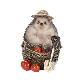 Uvia Harvesting Hedgehog (Mini) 1.3 x 1.1 x 1.5 inches (3.4 x 2.7 x 3.7 cm) Doll Figurine Figurine Figurine Animal Garden Decoration Hedgehog H24041