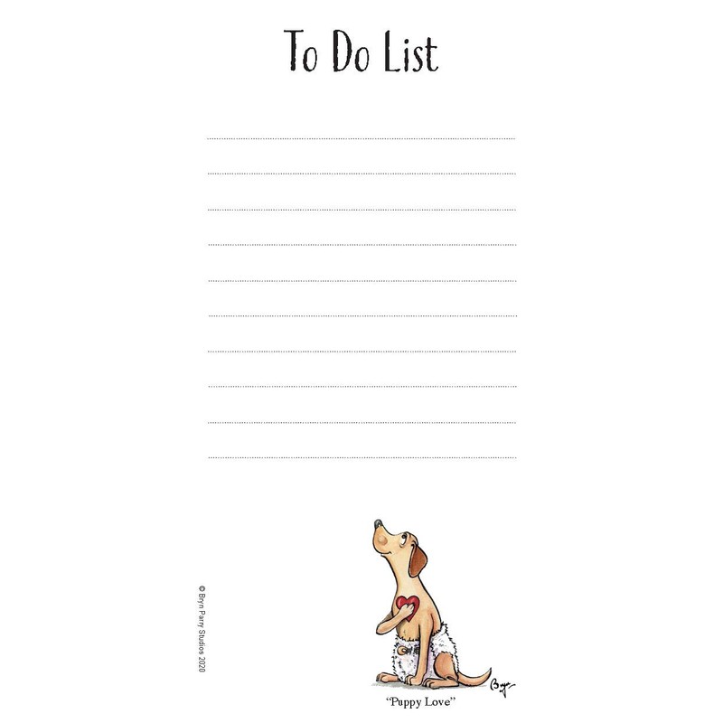 Bryn Parry To Do List Magnetic Notepad. Small Dogs