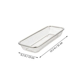 TEHAUX 2Pcs Stainless Steel Dishwasher Basket Durable Cutlery Holder with Uniform Drain Design for Baking Utensils Storage Convenient Dishwasher Accessories for Easy Cleaning