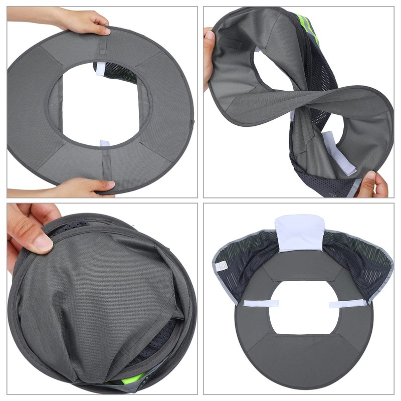 2 Pieces Hard Hat Sun Shade Full Brim Mesh Neck
